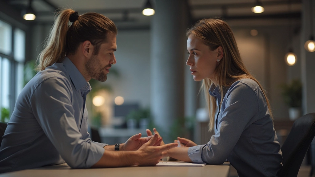 مدرب شخصي يستشير عميل حول برنامج تدريب مخصص في بيئة احترافية